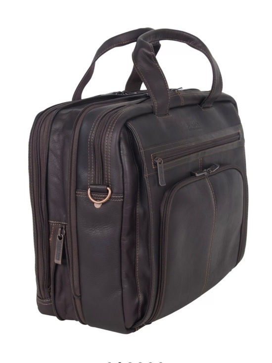 Cole Haan Other - Kenneth Cole Columbian Leather Top Zip Brown Messenger Bag